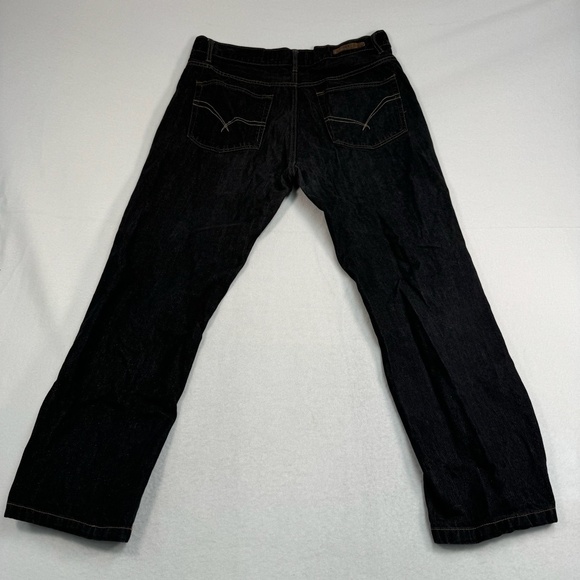 Evolution In Design Straight Leg Jeans Mens Size 38X32 Black High Rise - Picture 4 of 14